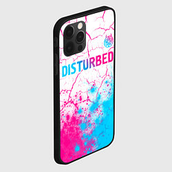 Чехол для iPhone 12 Pro Disturbed neon gradient style посередине, цвет: 3D-черный — фото 2