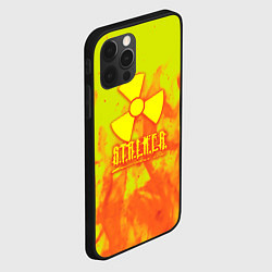 Чехол для iPhone 12 Pro Stalker yellow flame, цвет: 3D-черный — фото 2