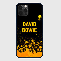 Чехол для iPhone 12 Pro David Bowie - gold gradient посередине, цвет: 3D-черный