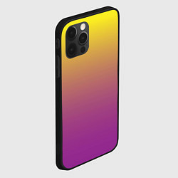 Чехол для iPhone 12 Pro Желто-фиолетовый градиент, цвет: 3D-черный — фото 2