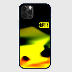 Чехол для iPhone 12 Pro PUBG gold abstraction steel geometry, цвет: 3D-черный