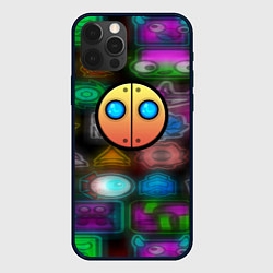 Чехол для iPhone 12 Pro Geometry dash stiker, цвет: 3D-черный