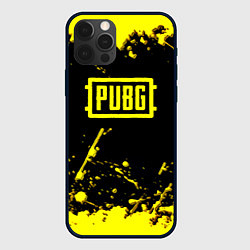 Чехол для iPhone 12 Pro PUBG online yellow, цвет: 3D-черный