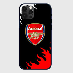 Чехол для iPhone 12 Pro Arsenal fc flame, цвет: 3D-черный