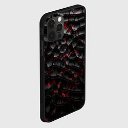 Чехол для iPhone 12 Pro Трещины черные, цвет: 3D-черный — фото 2