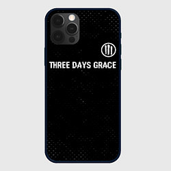Чехол для iPhone 12 Pro Three Days Grace glitch на темном фоне посередине, цвет: 3D-черный