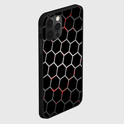 Чехол для iPhone 12 Pro Шестиугольник пчелиный улей, цвет: 3D-черный — фото 2