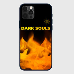 Чехол для iPhone 12 Pro Dark Souls - gold gradient посередине, цвет: 3D-черный
