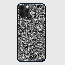 Чехол для iPhone 12 Pro Чёрные и белые узоры, цвет: 3D-черный