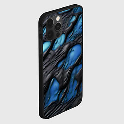 Чехол для iPhone 12 Pro Синяя текучая субстанция, цвет: 3D-черный — фото 2