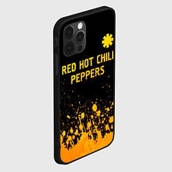 Чехол для iPhone 12 Pro Red Hot Chili Peppers - gold gradient посередине, цвет: 3D-черный — фото 2