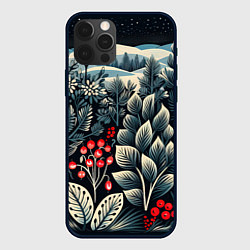 Чехол для iPhone 12 Pro Хрустальные рисунки, цвет: 3D-черный
