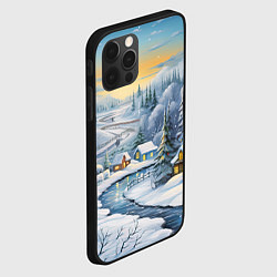 Чехол для iPhone 12 Pro Сказочная вьюга праздничного настроения, цвет: 3D-черный — фото 2