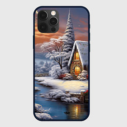 Чехол для iPhone 12 Pro Зимний бал новогодних огней, цвет: 3D-черный