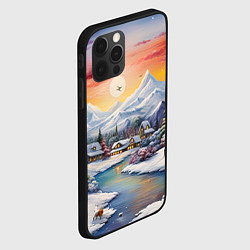 Чехол для iPhone 12 Pro Зимнее кружево праздника, цвет: 3D-черный — фото 2