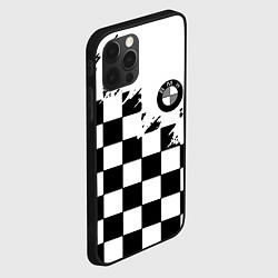 Чехол для iPhone 12 Pro BMW black geometry splash, цвет: 3D-черный — фото 2