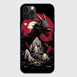 Чехол для iPhone 12 Pro Дракон серебристого снега, цвет: 3D-черный