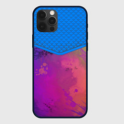 Чехол для iPhone 12 Pro Кляксы и цветной туман, цвет: 3D-черный