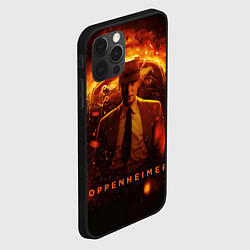 Чехол для iPhone 12 Pro Роберт Оппенгеймер и бомба, цвет: 3D-черный — фото 2