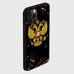 Чехол для iPhone 12 Pro СССР жёлтые краски, цвет: 3D-черный — фото 2