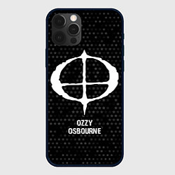Чехол для iPhone 12 Pro Ozzy Osbourne glitch на темном фоне, цвет: 3D-черный