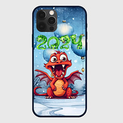 Чехол для iPhone 12 Pro Красный дракон 2024, цвет: 3D-черный