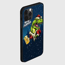 Чехол для iPhone 12 Pro Пивозавр Санта, цвет: 3D-черный — фото 2