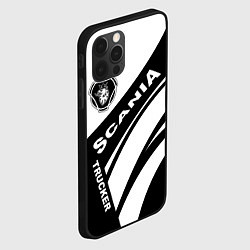 Чехол для iPhone 12 Pro Scania дальнобойщик, цвет: 3D-черный — фото 2