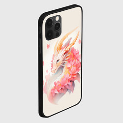 Чехол для iPhone 12 Pro Милый розовый дракон, цвет: 3D-черный — фото 2