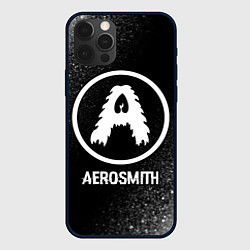 Чехол для iPhone 12 Pro Aerosmith glitch на темном фоне, цвет: 3D-черный