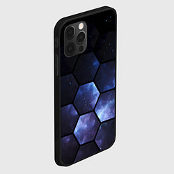 Чехол для iPhone 12 Pro Космические соты - геометрия, цвет: 3D-черный — фото 2