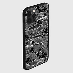 Чехол для iPhone 12 Pro Экзотические рыбы и кораллы, цвет: 3D-черный — фото 2