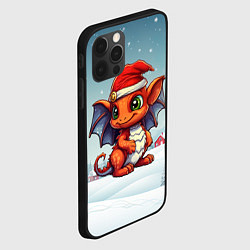 Чехол для iPhone 12 Pro Символ нового 2024 года дракон, цвет: 3D-черный — фото 2