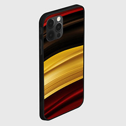 Чехол для iPhone 12 Pro Черный красный желтый цвет абстракции, цвет: 3D-черный — фото 2
