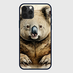 Чехол iPhone 12 Pro Коала в стиле диаграмм Давинчи
