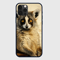 Чехол iPhone 12 Pro Лемур в стиле диаграмм Давинчи