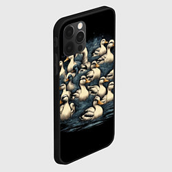 Чехол для iPhone 12 Pro Утки в пруду, цвет: 3D-черный — фото 2
