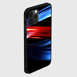 Чехол для iPhone 12 Pro Синяя и красная абстракция, цвет: 3D-черный — фото 2