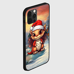 Чехол для iPhone 12 Pro Новый год 2024 символ года дракон, цвет: 3D-черный — фото 2