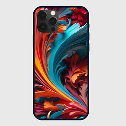 Чехол для iPhone 12 Pro Красивый яркий узорчик, цвет: 3D-черный