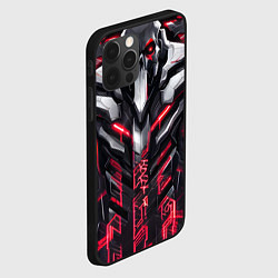 Чехол для iPhone 12 Pro Адская киберпанк броня красная, цвет: 3D-черный — фото 2