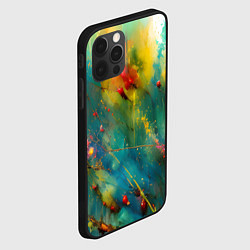 Чехол для iPhone 12 Pro Абстрактные мазки краски, цвет: 3D-черный — фото 2