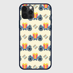 Чехол для iPhone 12 Pro Подарок на карете и ромб, цвет: 3D-черный
