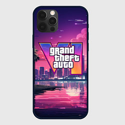 Чехол для iPhone 12 Pro GTA 6 nigh city, цвет: 3D-черный