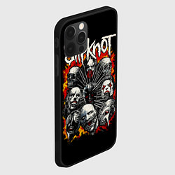 Чехол для iPhone 12 Pro Slipknot метал-группа, цвет: 3D-черный — фото 2