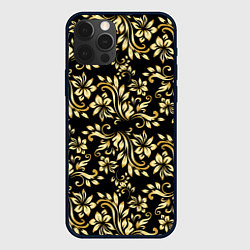 Чехол iPhone 12 Pro Gold khokhloma