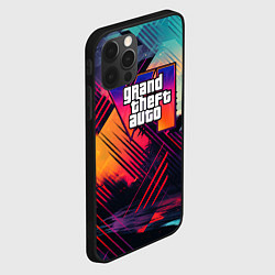 Чехол для iPhone 12 Pro GTA 6 abstract logo, цвет: 3D-черный — фото 2