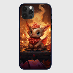 Чехол для iPhone 12 Pro Дракон тайный повелитель елок, цвет: 3D-черный