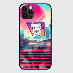 Чехол для iPhone 12 Pro GTA 6 retro abstract, цвет: 3D-черный