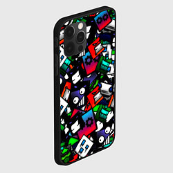 Чехол для iPhone 12 Pro Geometry dash alllogo, цвет: 3D-черный — фото 2